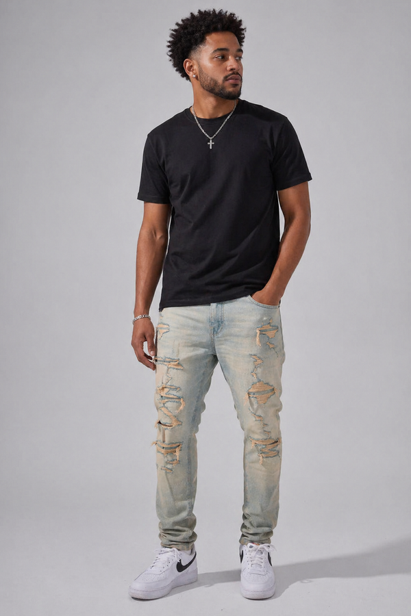 Jordan Craig Newport Denim Slim Taper Fit Jeans (Iced Lager)