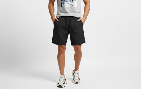 Hudson Nylon 3 Zipper Pocket Shorts (Black) U