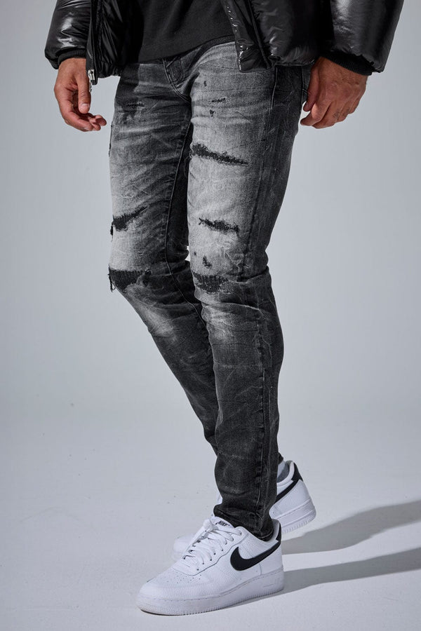 Jordan Craig Alexander Denim Slim Taper Fit Jeans (Black Shadow)