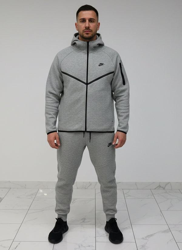 Nike Men's Tech Fleece Zip Hoodie & Pants Set (Grey)