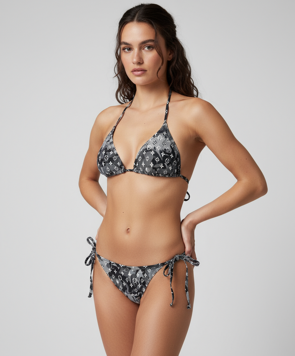 Custom Designer Print Swimsuit (Black) U (FINAL SALE)