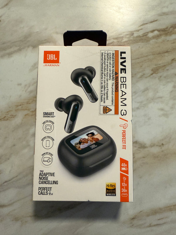 JBL - Live Beam 3 True Wireless Noise Cancelling Earbuds - Black (FINAL SALE-NO RETURNS)