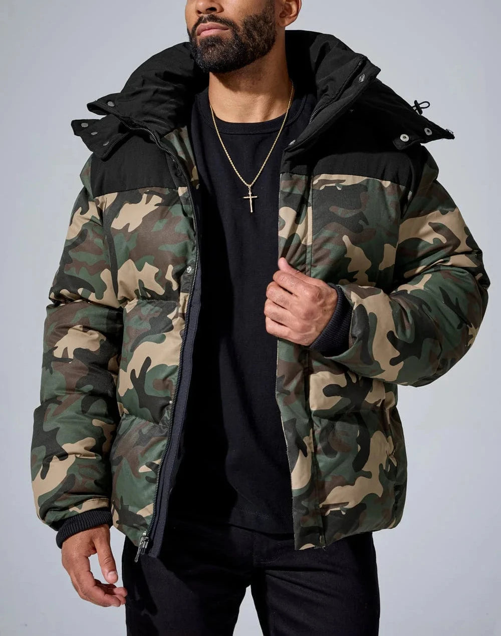 Jordan Craig Jackson Heights Woodland Camo Puffer Jacket w/Removable Hood