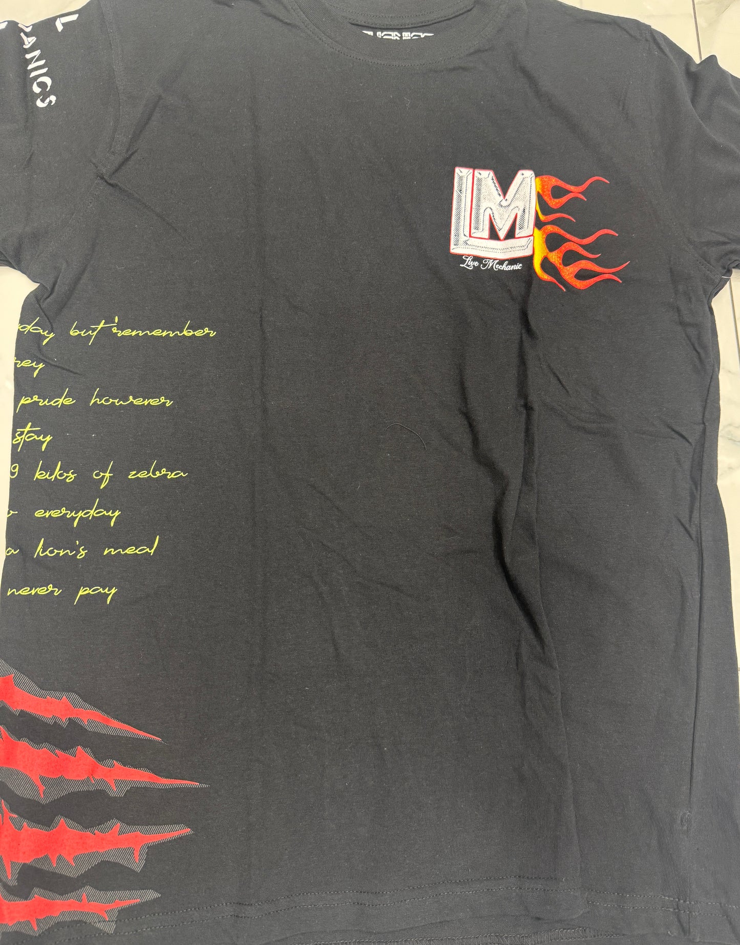 Live Mechanics Black T-Shirt U