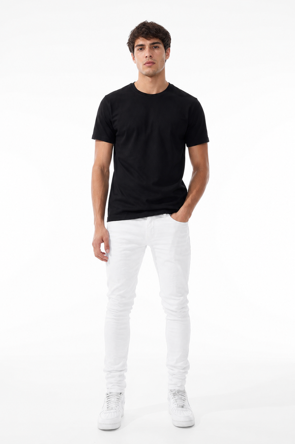 Jordan Craig Molten Denim Slim Taper Fit Jeans (White)