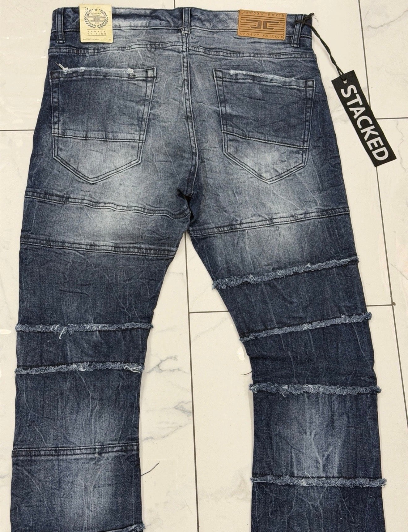 Jordan Craig Martin Fit Stacked Denim Jeans (Deep Blue)