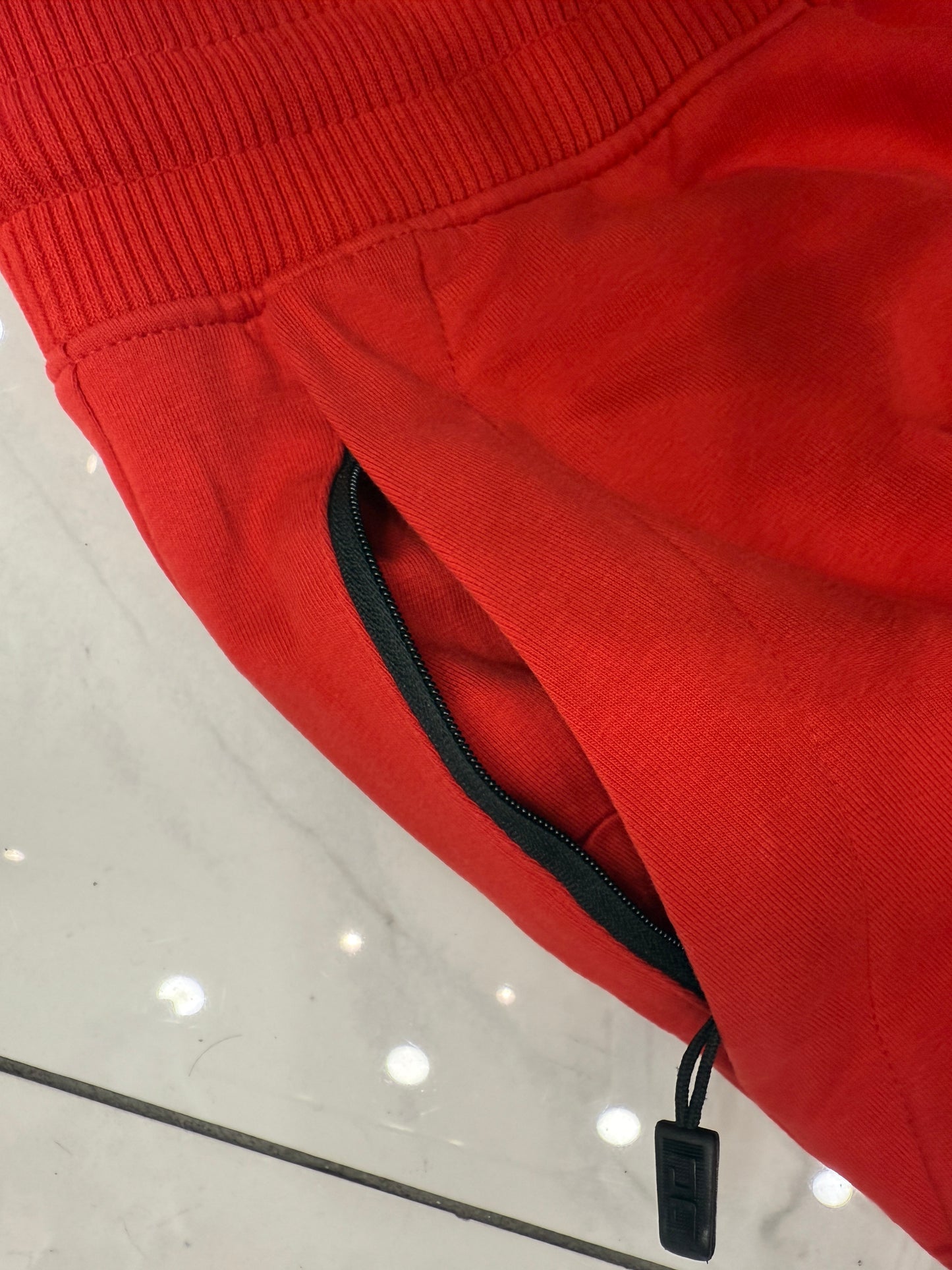 Jordan Craig French Terry Zippered Pocket Shorts (Red) U