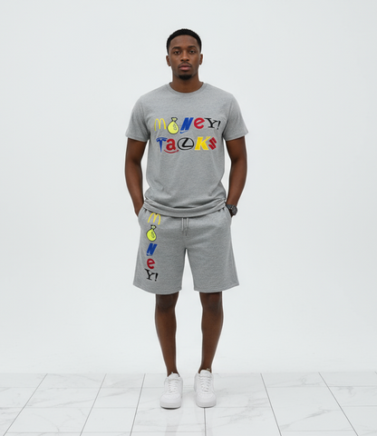 Vault “Money Talks” Embroidered Short Set U