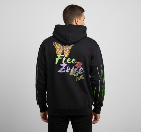 Flee Zone "Paint Splatter" Hoody --Read Description U