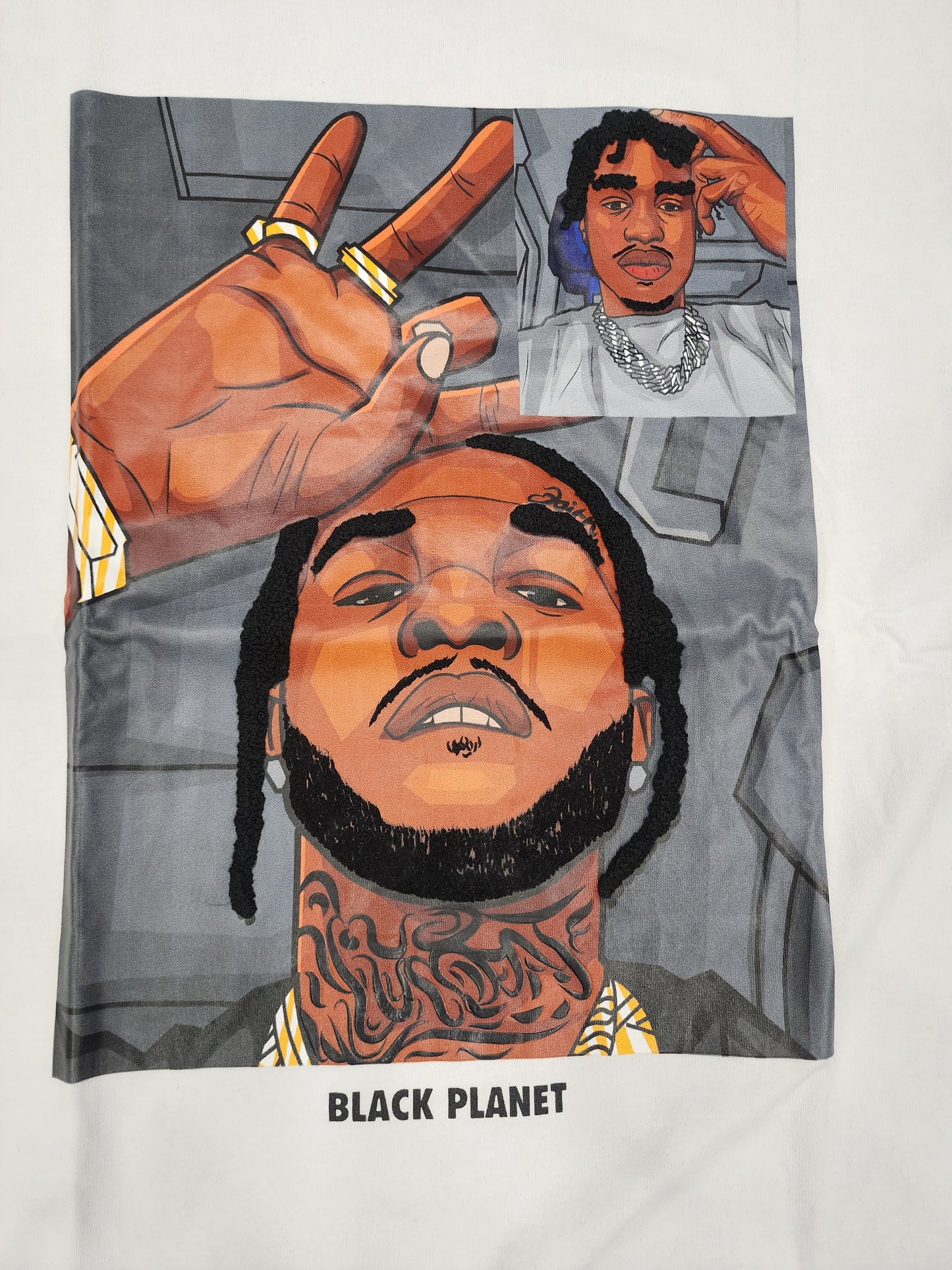Black Planet White Pop Smoke x Lil Tjay Video Chat T-Shirt U