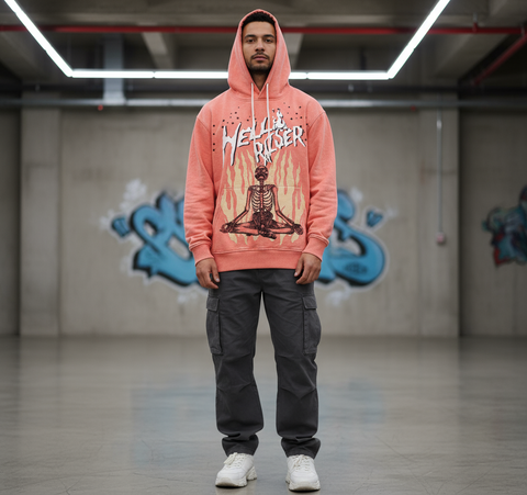 Civilized Meditation Coral Hoodie