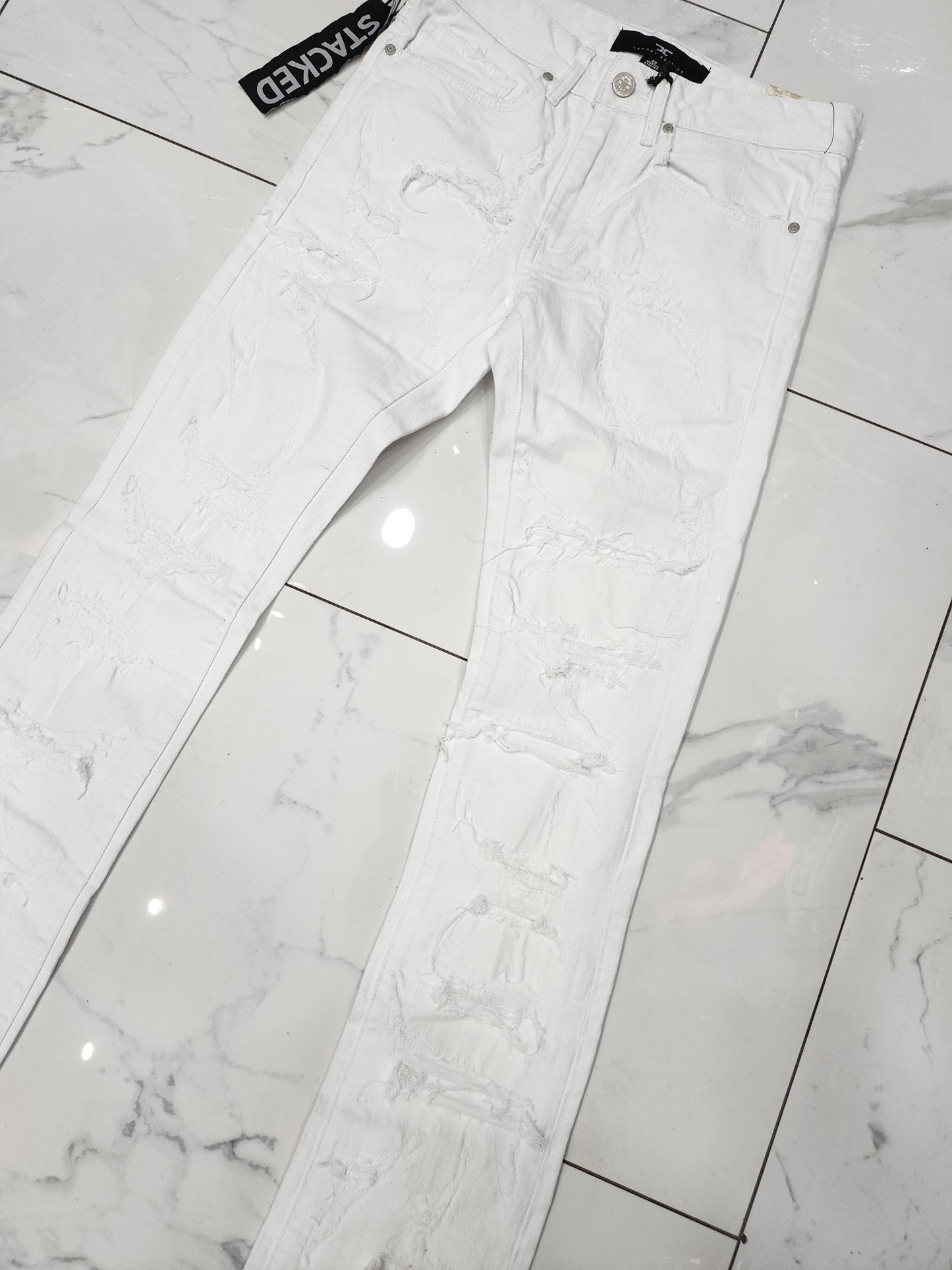 Jordan Craig Martin Stacked Santorini Denim -- White