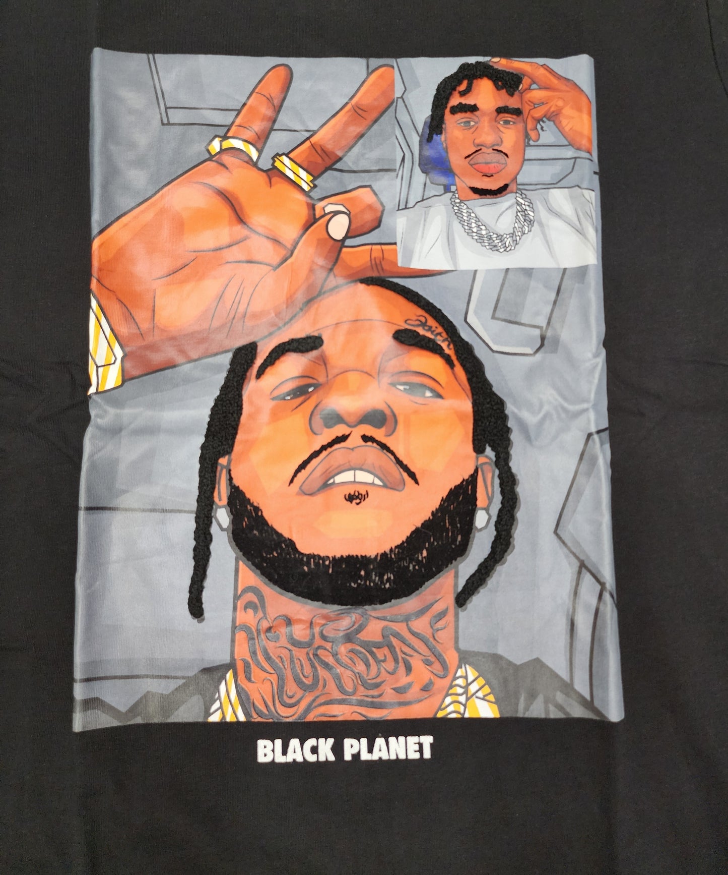 Black Planet Black Pop Smoke x Lil Tjay Video Chat T-Shirt U
