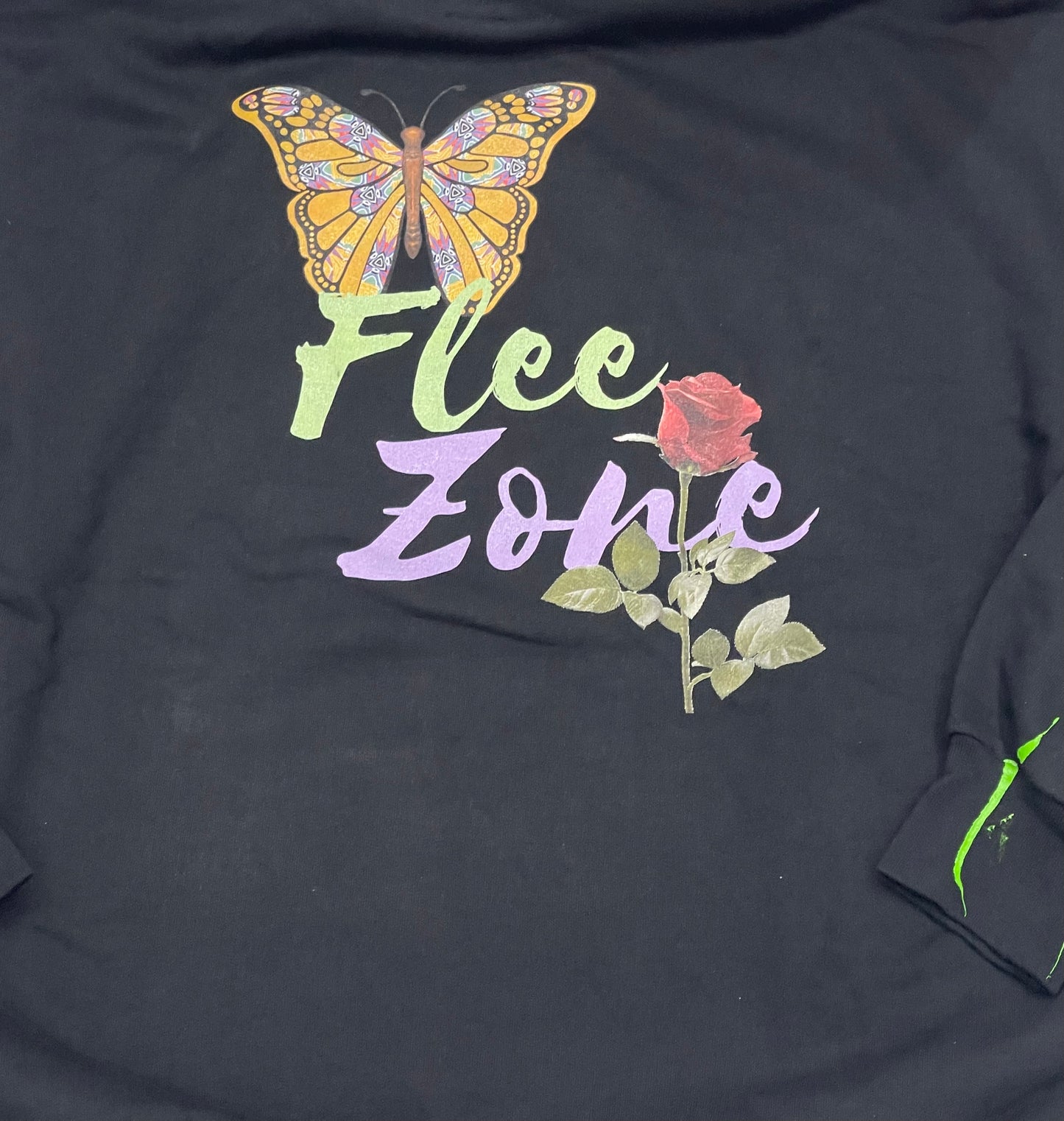 Flee Zone "Paint Splatter" Hoody --Read Description U