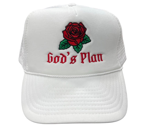 GOD's Plan (White) Trucker Hat