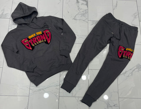 Vault Only The Strong Dark Grey Sweatsuit