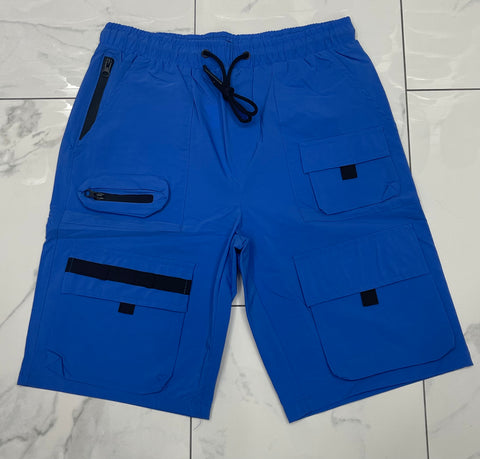 American Stitch Windbreaker Nylon 6 Inch Pocket Shorts (Blue)