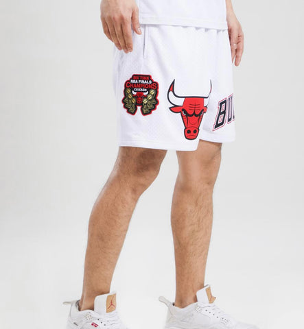 Pro Standard Chicago Bulls White Mesh Shorts
