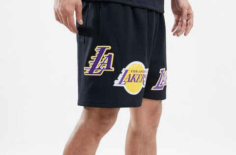 Pro Standard Los Angeles Lakers Black Mesh Shorts