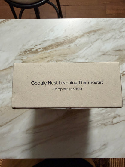 Google Nest Learning Thermostat 4th Gen + 2nd Gen Temp. Sensor-Polished Obsidian