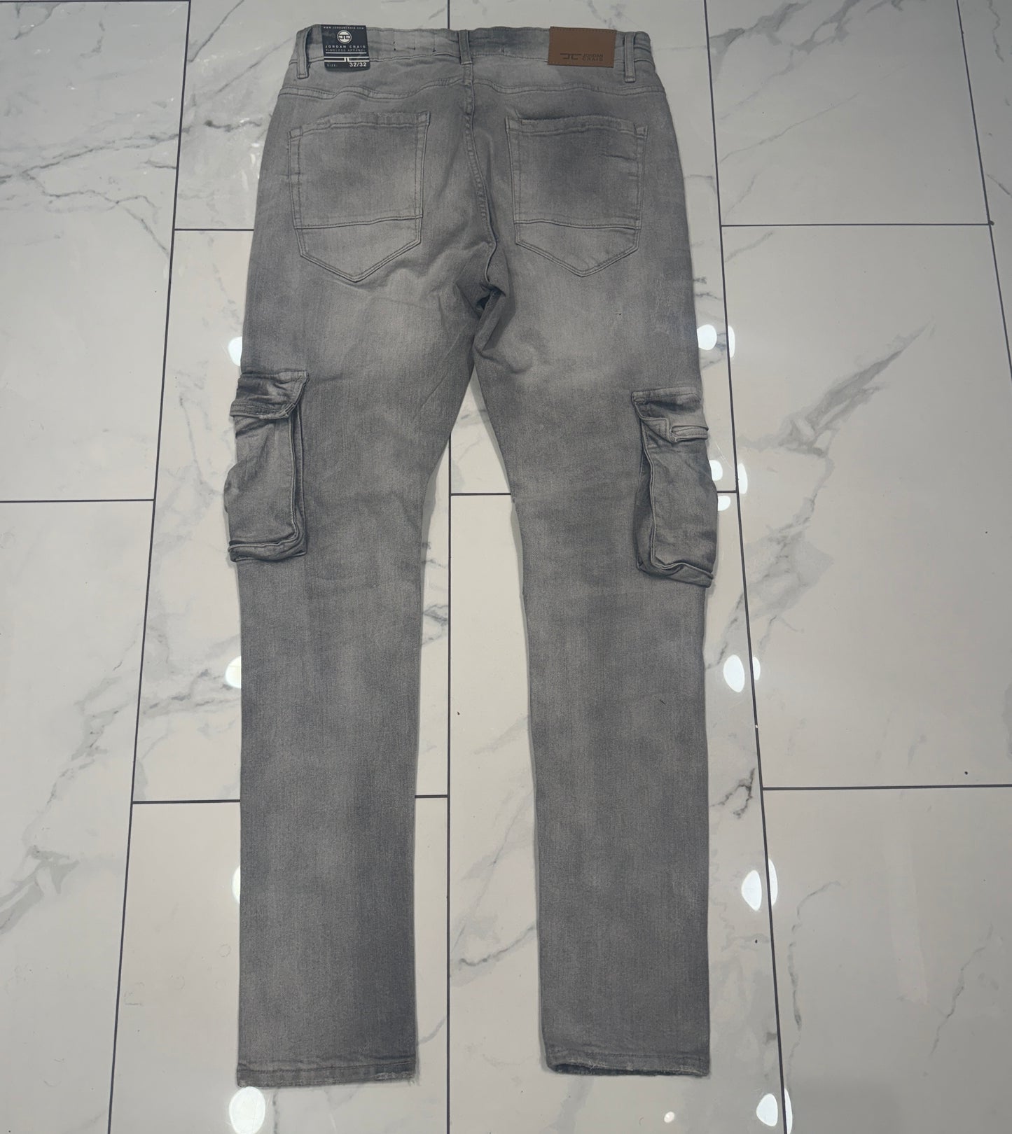 Jordan Denim w/ Cargo Pockets Slim Taper Fit Jeans (Cement Wash)