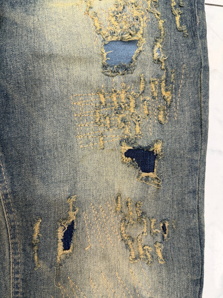 M. Society Artic Blue Wash Ripped Skinny Fit Jeans U