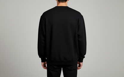 My Favorite French Terry Crewneck Sweater (Black) U