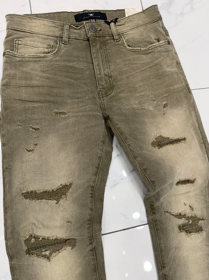 Jordan Craig Sean Fit Slim Fit Tapered Olive Jeans