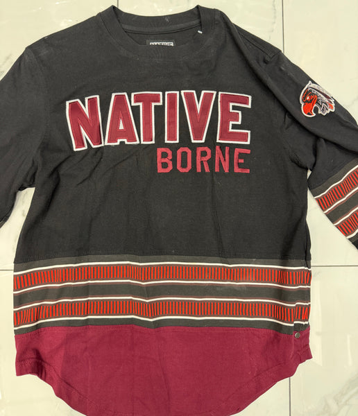 Native Borne Long Sleeve Varsity Tee U