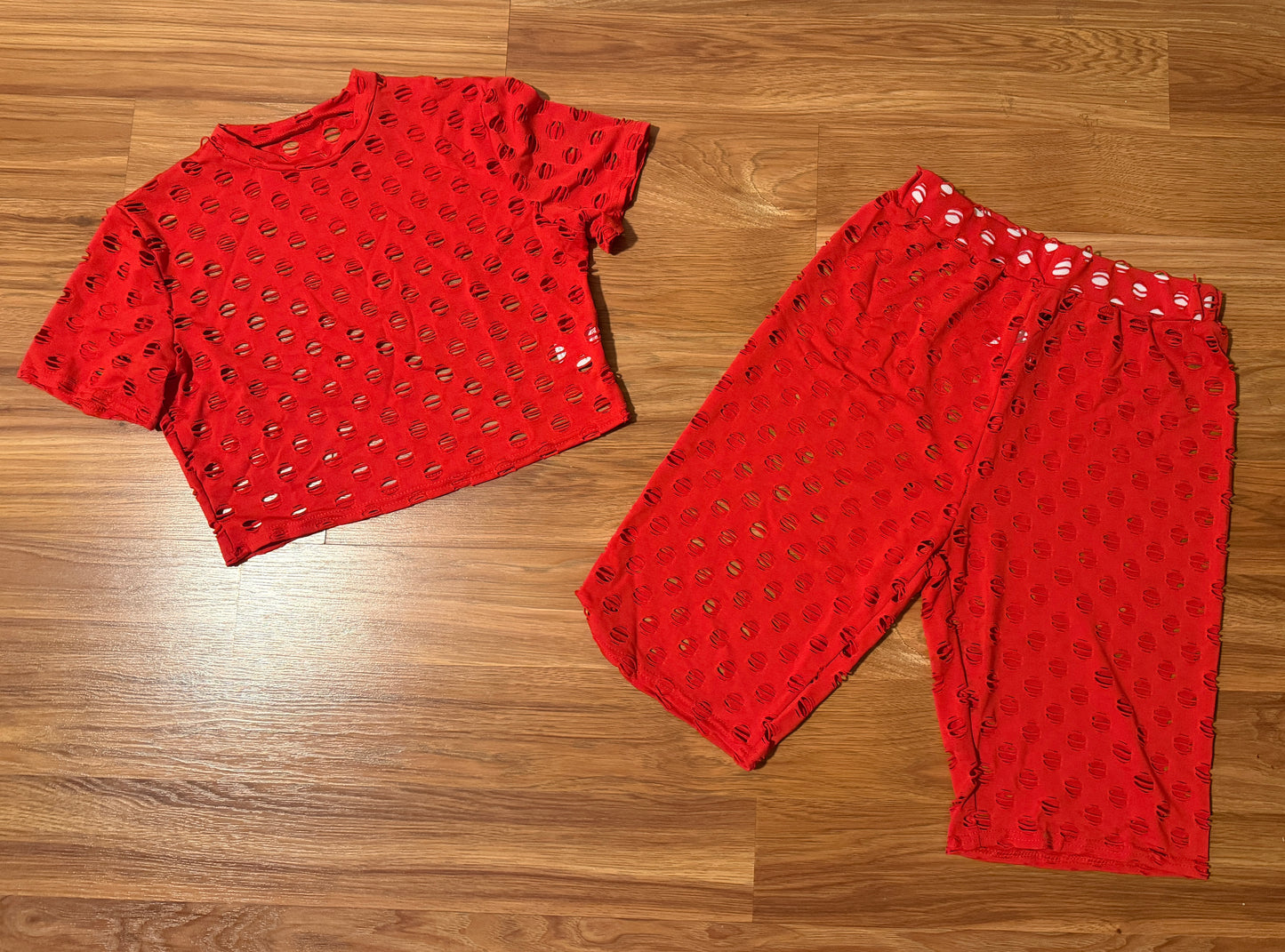 “Holes To Heaven” Sexy Short Set (Read Description) U