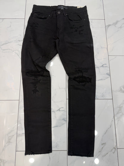 Jordan Craig Sean Fit Slim Fit Tapered Jet Black Jeans U