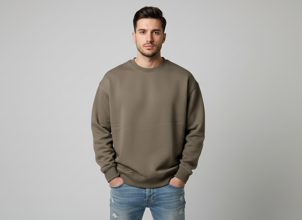 My Favorite French Terry Crewneck Sweater (Sage) U
