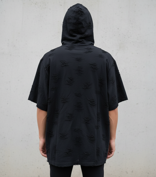 Dstrkt Ripped and Distressed Lightweight Hoody U