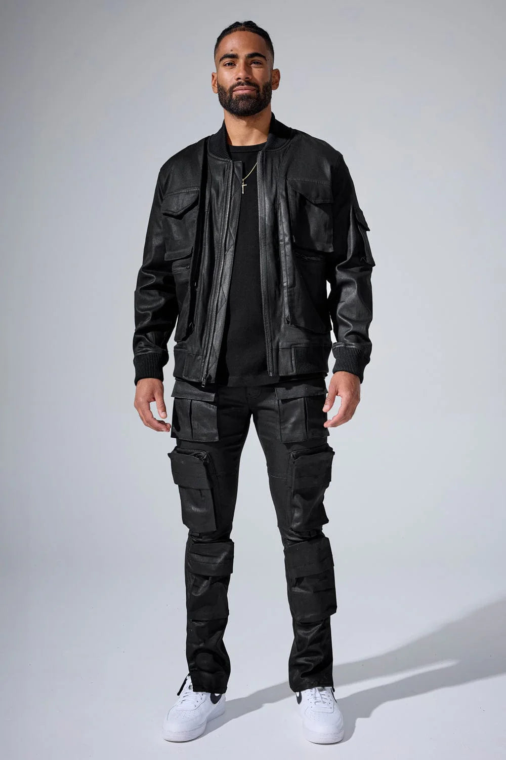 Jordan Craig Midnight Mercenary Bomber Jacket (Jet Black)