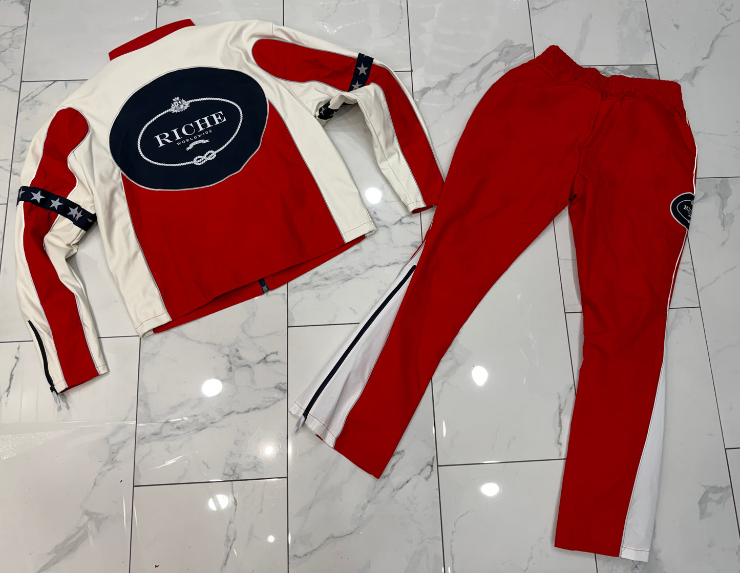 Vie Riche Star Studded Nylon Jacket Stacked Set U