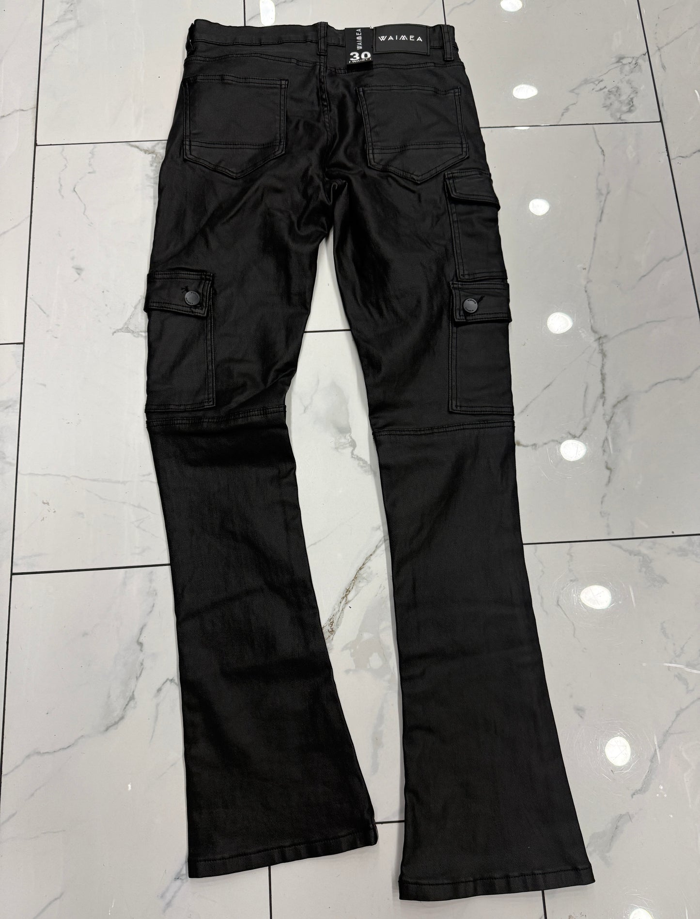 Waimea Stacked Waxed Cargo Jeans U