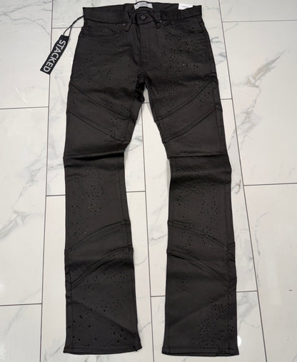 Jordan Craig x Liquid Crystal Rhinestone Stacked Jeans