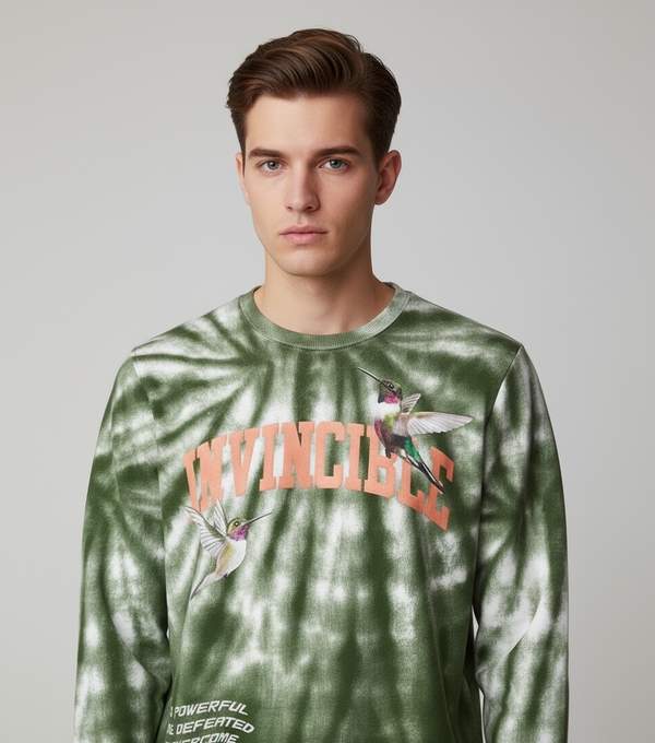 Vie Riche Invincible Tie Dye Humming Bird Crewneck U