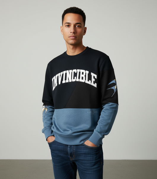 Vie Riche Invincible Slate Crewneck