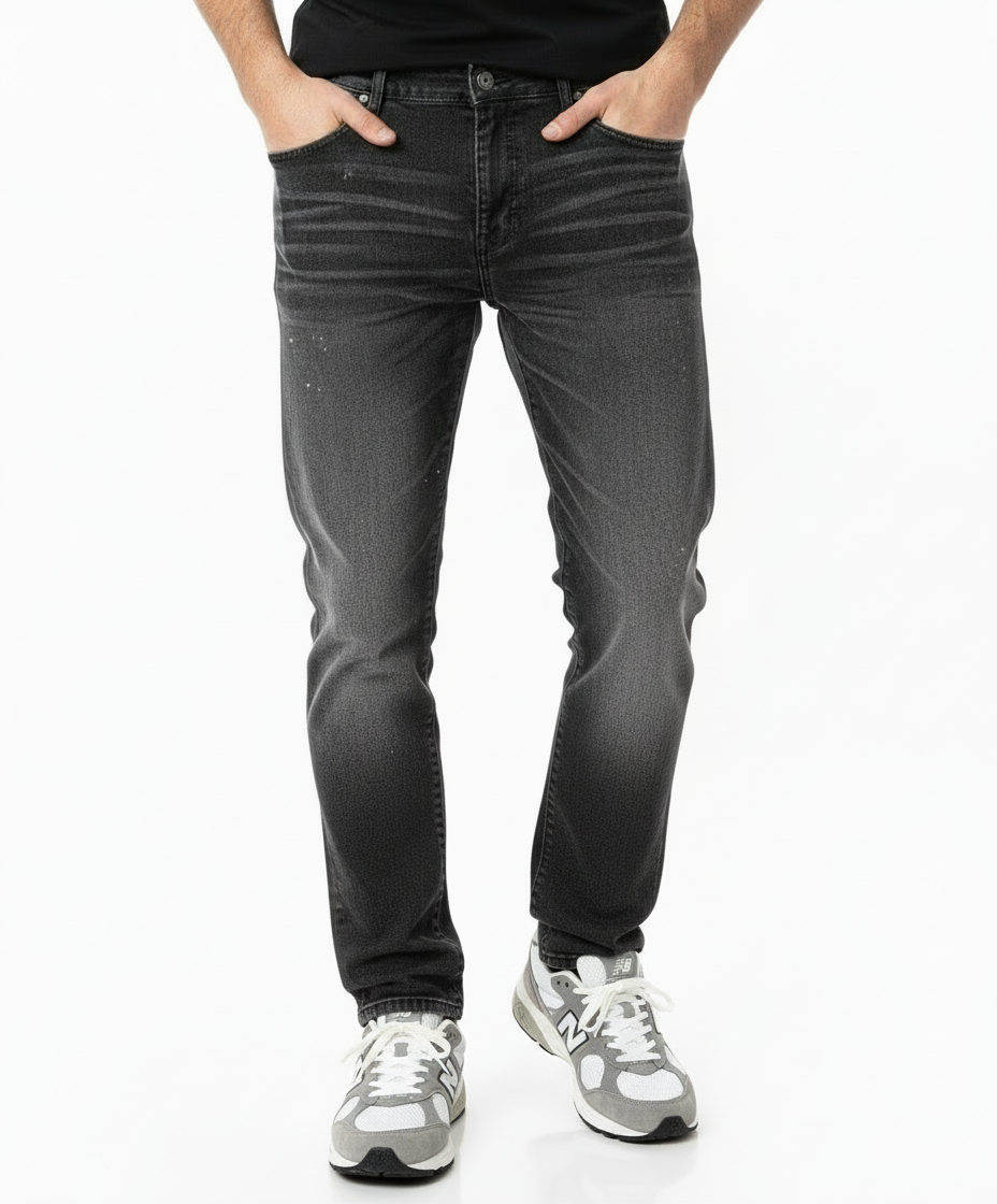 Jordan Craig Sean Fit Slim Fit Super Stretch Tapered Black Ice Jeans U