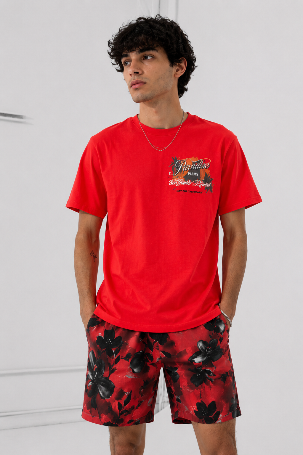 Jordan Craig x See You In Paradise Graphic Paradise Palms Nylon Shorts (Chicago)