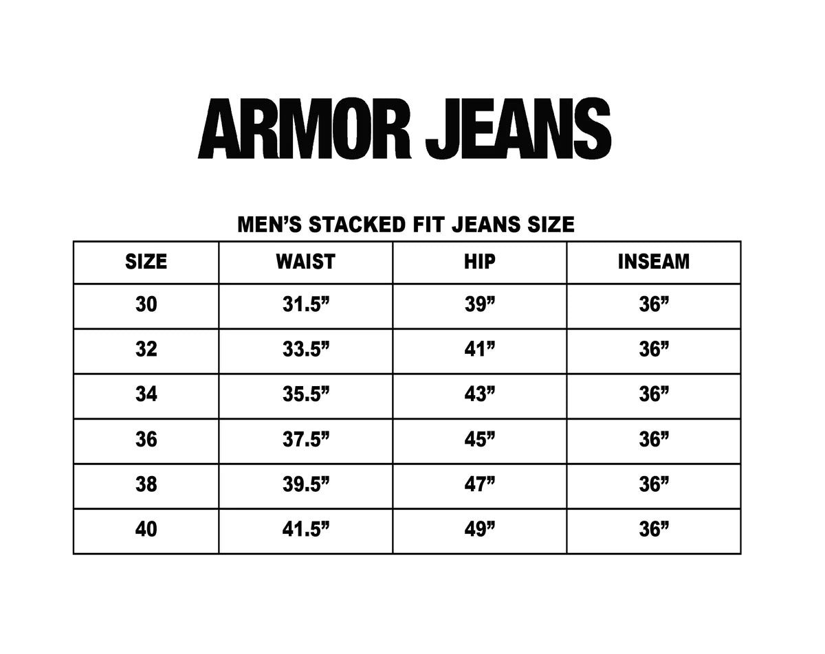 Armor Stone Patches Mid-Rise Stacked Black Jeans