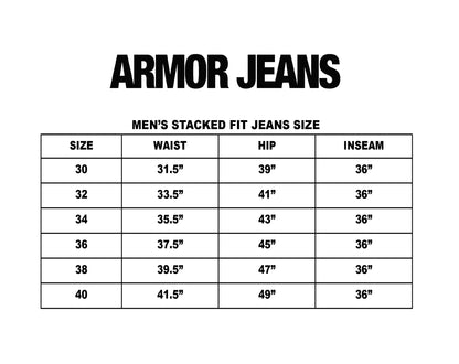 Armor Stone Patches Mid-Rise Stacked Black Jeans
