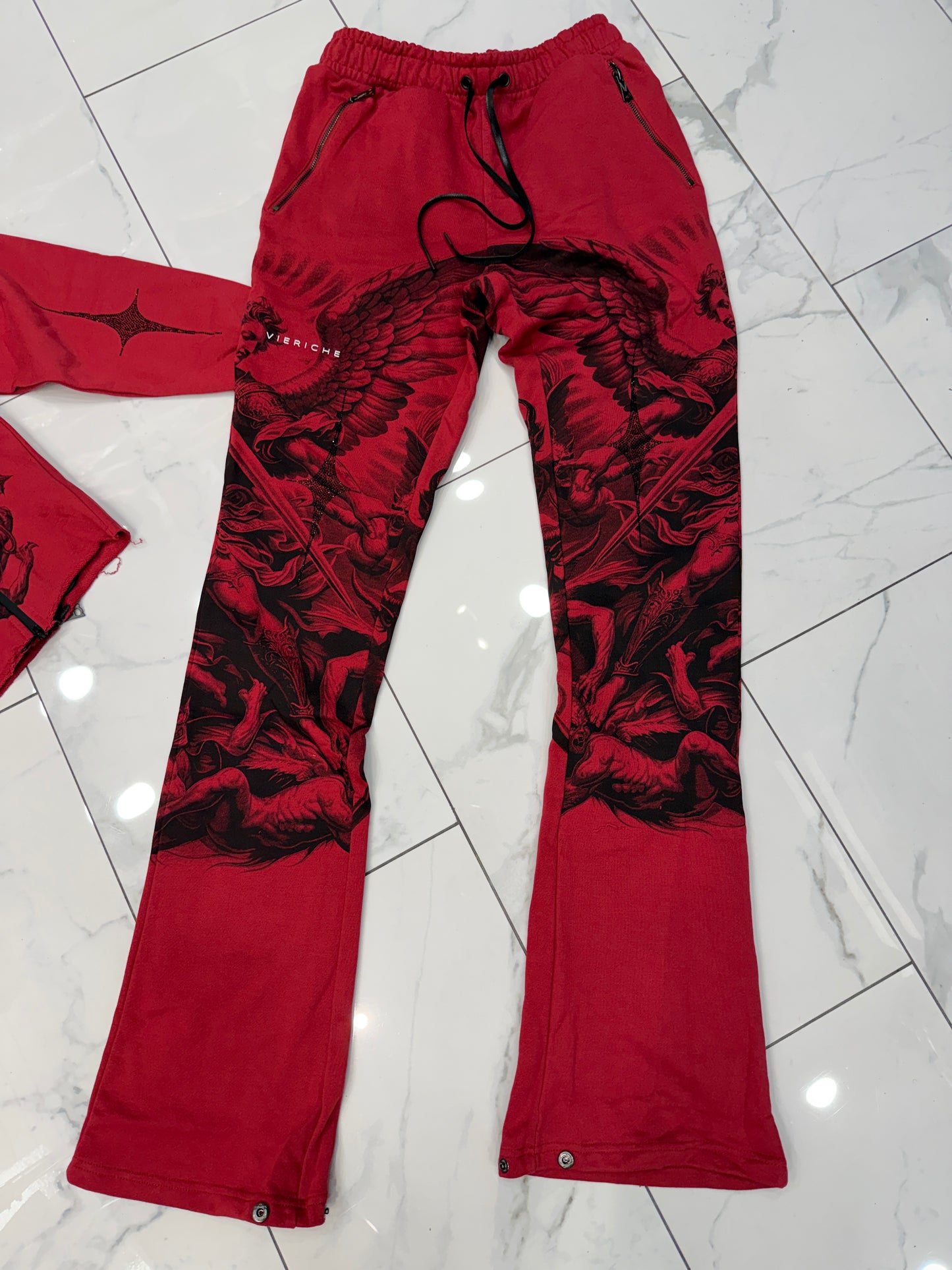 Vie Riche Arc Angel Crewneck Sweatsuit (Burgundy) U