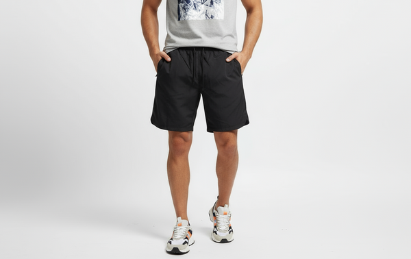 Hudson Nylon 3 Zipper Pocket Shorts (Black) U