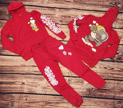 Hudson Love Kills Money Red Sweatsuit U