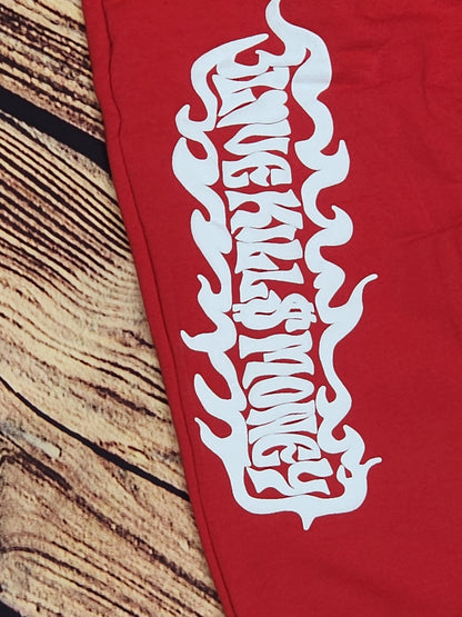 Hudson Love Kills Money Red Sweatsuit U