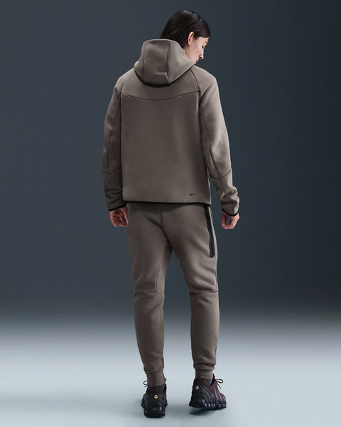 Nike Men's Tech Fleece Zip Hoodie & Pants Set (Cave Stone/Black)