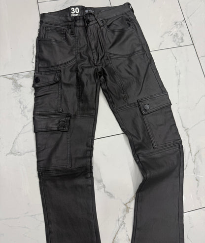 Waimea Stacked Waxed Cargo Jeans U
