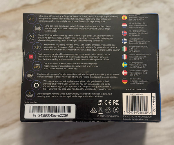 Nextbase NBDVR622GW 622GW 4K Dash Camera, Silver